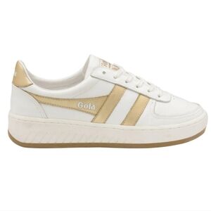 Gola Women's Grandslam Gold White Leather Sneakers Tennis Shoes, Sz 7